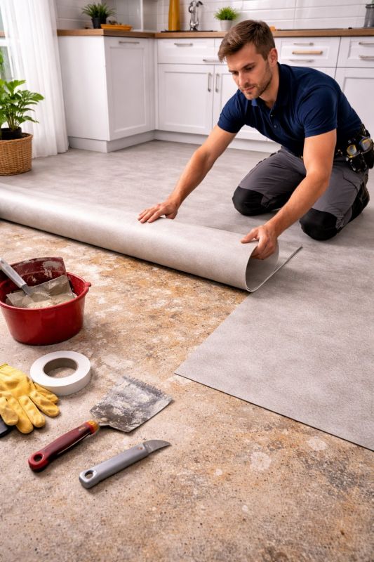 Linoleum Floor Installation in Cresson, TX