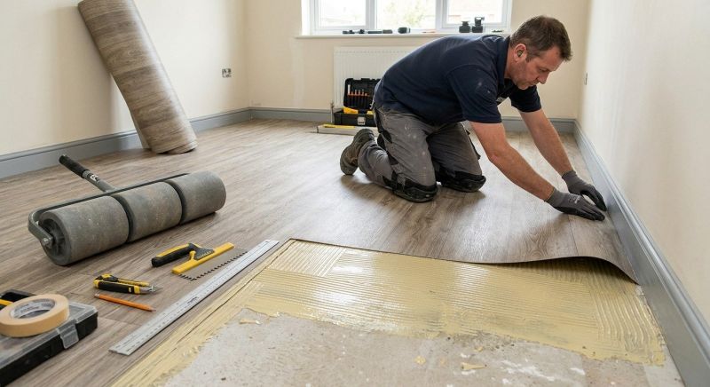 Sheet Linoleum Installation in Cresson, TX